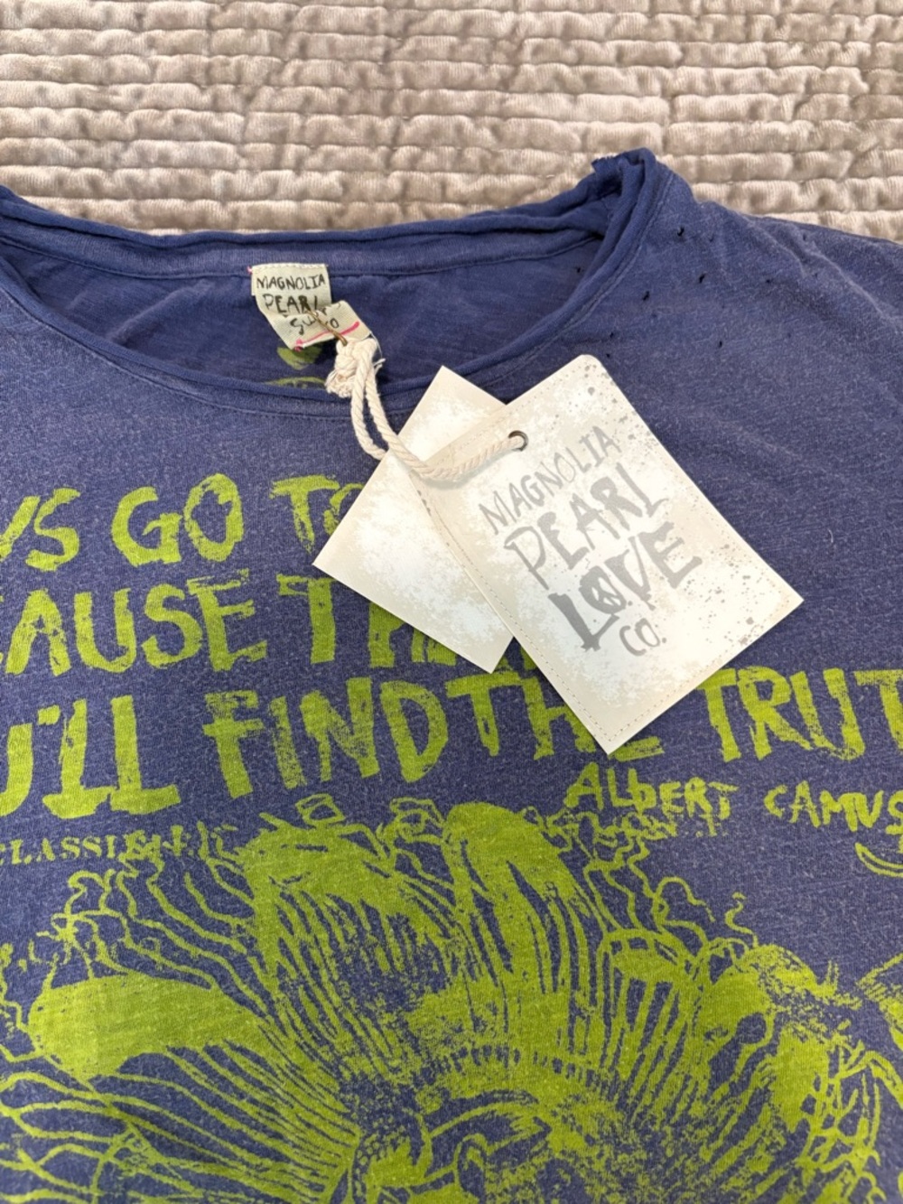 Magnolia Pearl NWT Find The Truth Viggo Long Sleeve T in Sunflower, OSFM - Picture 7 of 12